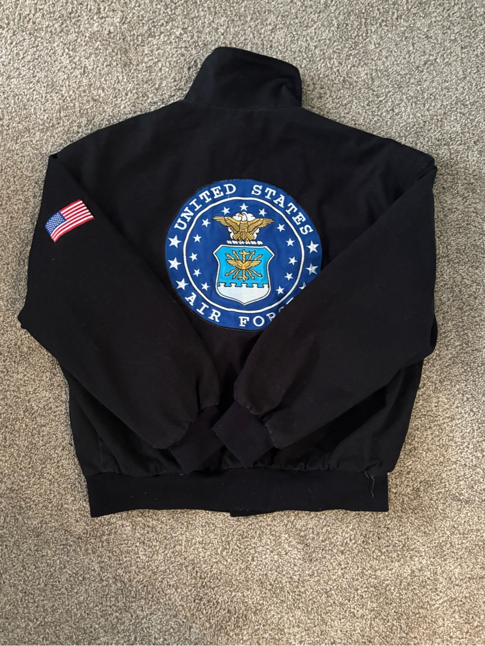 United States Air Force Black Bomber Jacket
